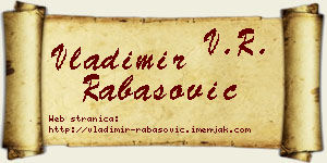 Vladimir Rabasović vizit kartica